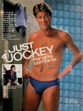 1988 Jockey Underwear f/ Jim Palmer Vintage Print Ad (L15)